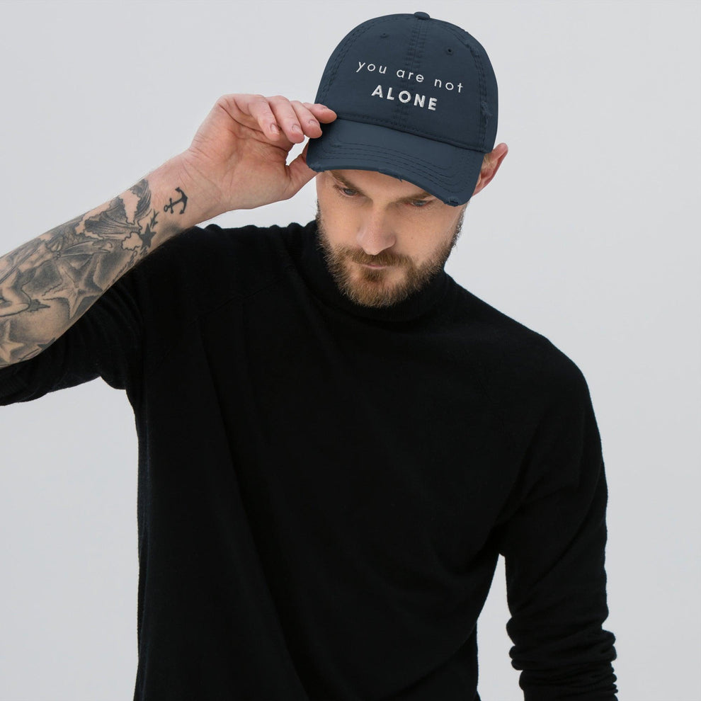 Not Alone Distressed Hat - Myndful Apparel